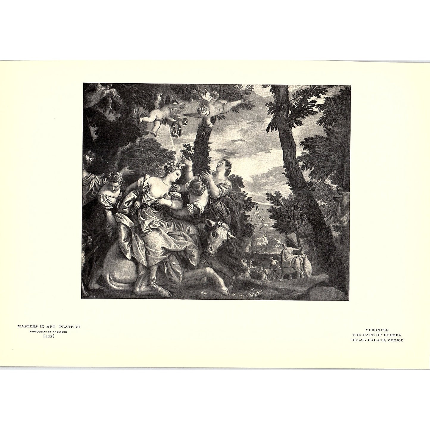 The Rape of Europa - Veronese - 1904 Litho Art Print AF4-7