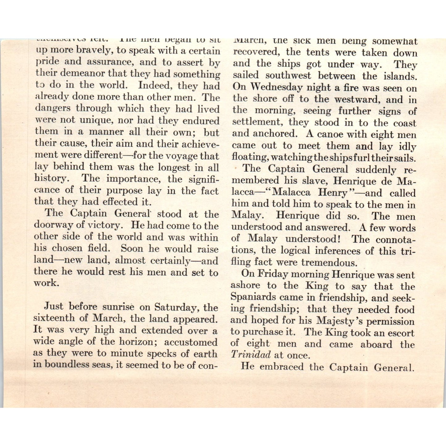 Dutch Navigators Arrival at an Island of the East 1924 Magazine Clip AF2-A1
