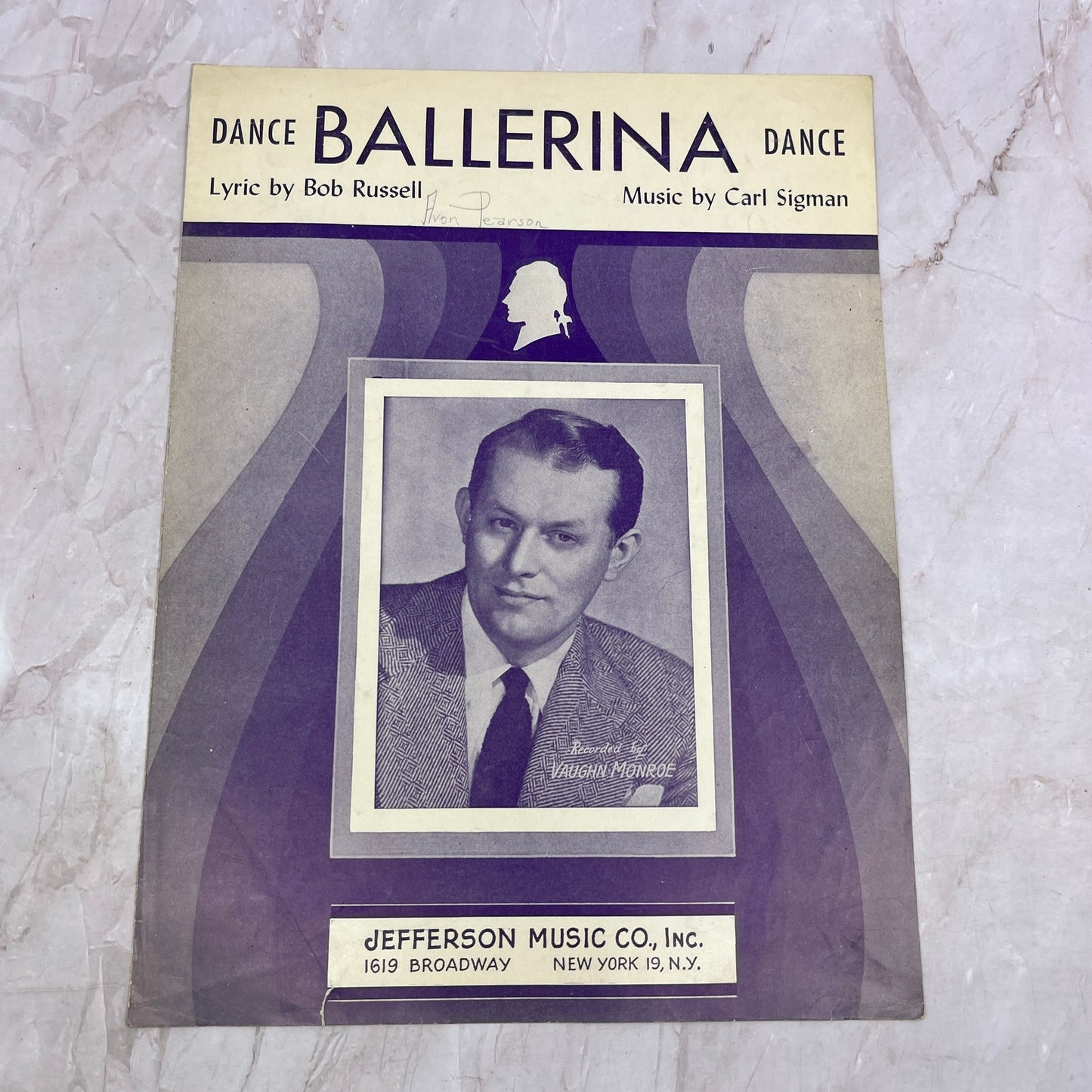 Dance Ballerina Dance Bob Russell Carl Sigman Vaughn Monroe Sheet Music Ti5