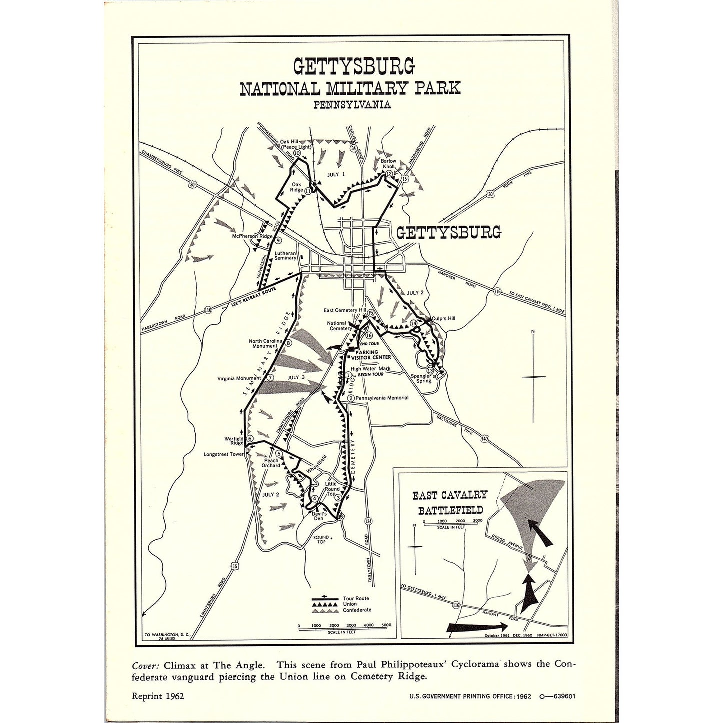 Gettysburg National Military Park PA Travel Brochure TH2-TB5