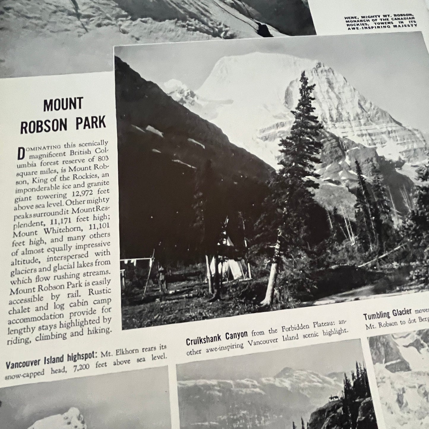 Mount Robson Park 1941 Magazine Picture SV1-4