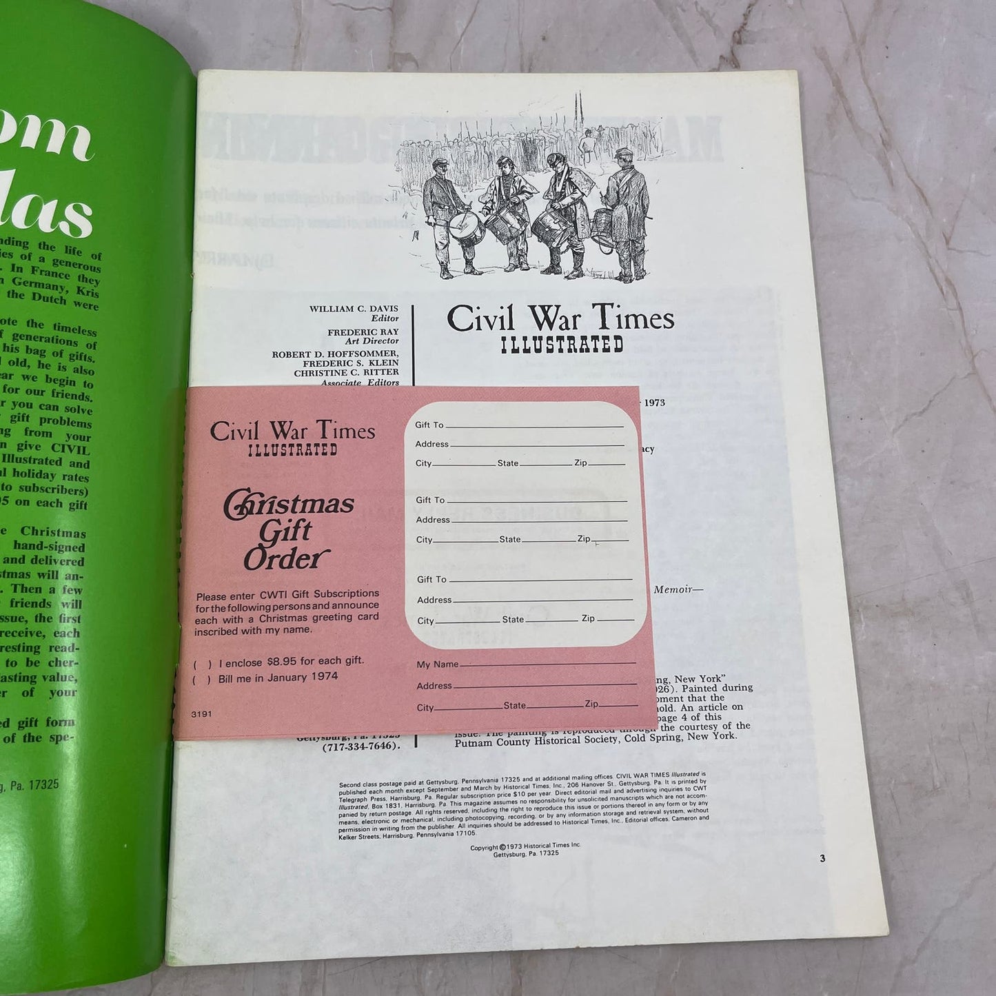 1973 Nov - Civil War Times Magazine The Gun Foundry Cold Spring NY John Weir M21