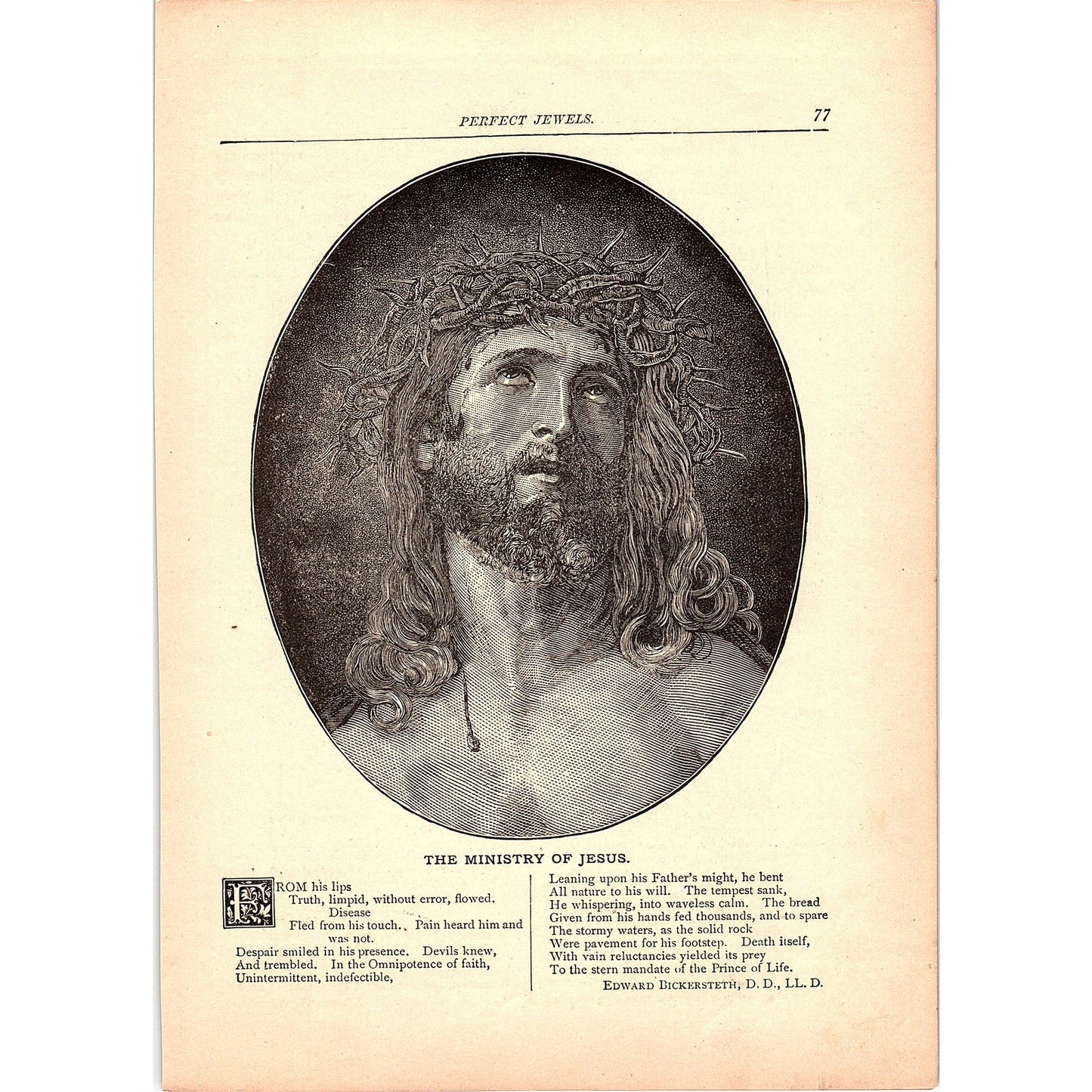 The Ministry of Jesus Edward Bickersteth D.D. LL. D. 1884 Poem TA5-CJ-3