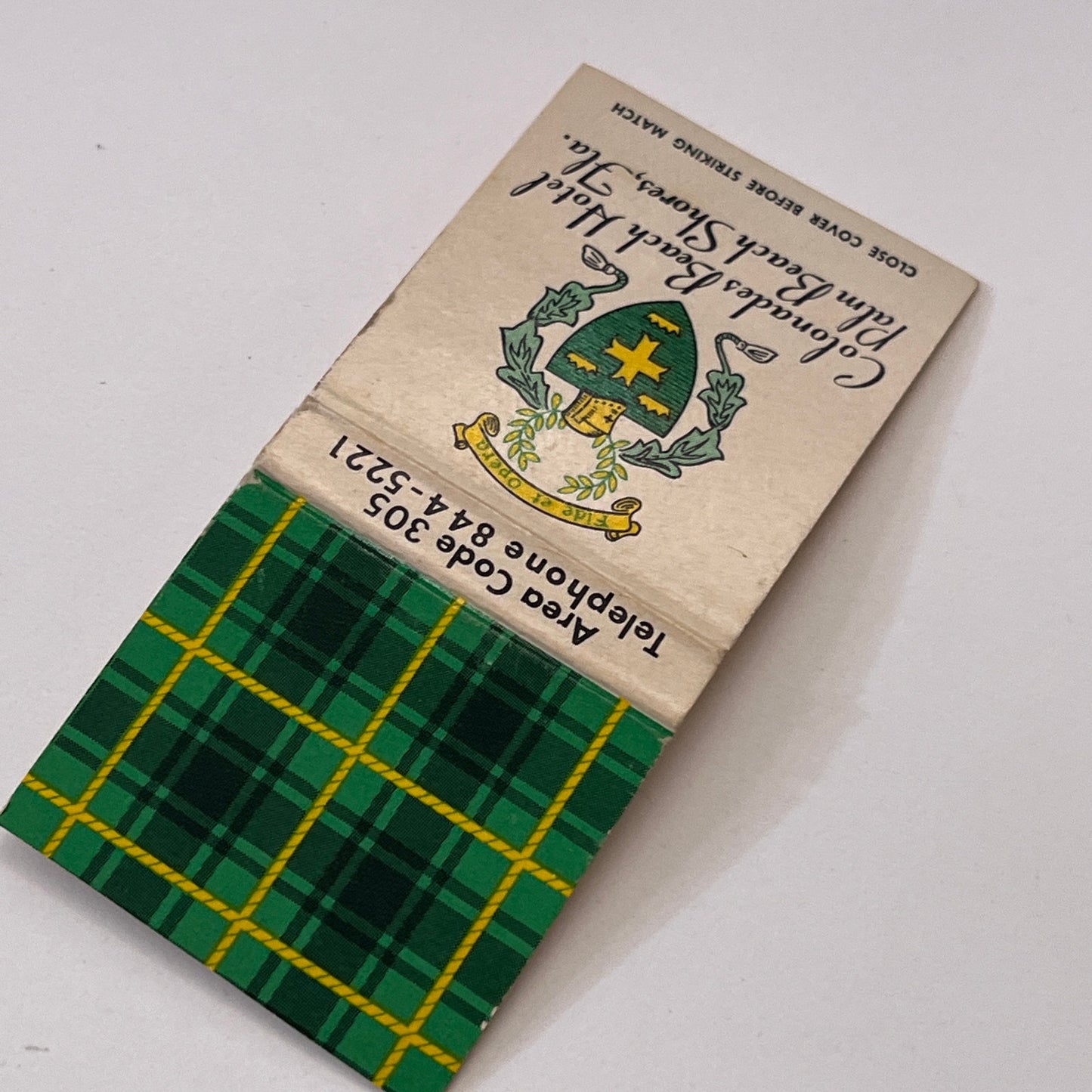 Colonades Beach Hotel Palm Beach Shores FL Vintage Matchbook Cover TB6-MB1-11