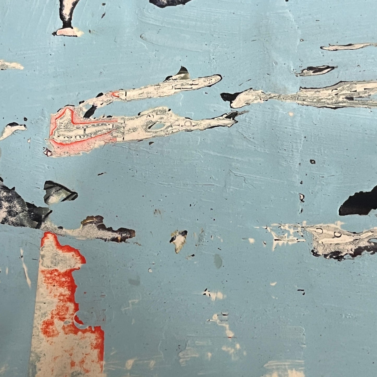 Original Mixed Media Modern Art Collage Painting 11x14 "Highway"