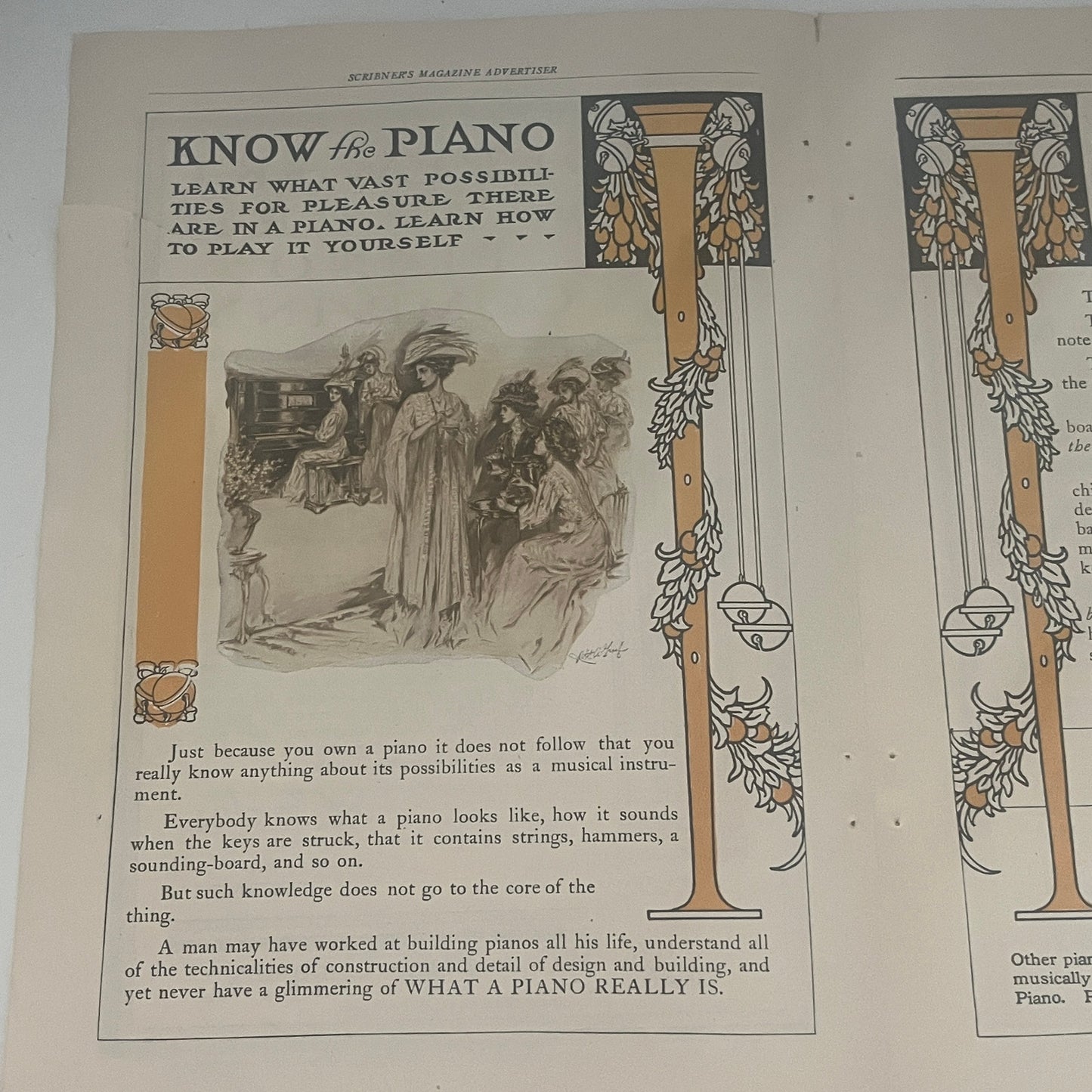 The Weber Piano Company Aeolian New York 2 Page Ad 1908 Clipping J14