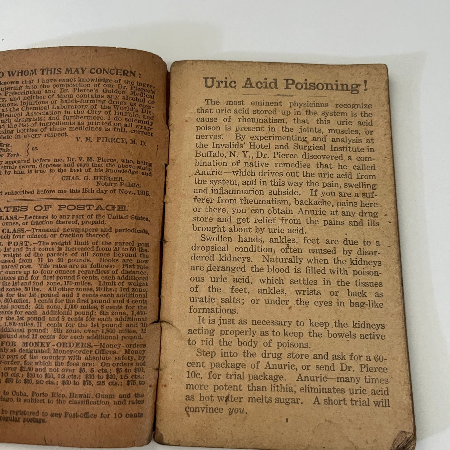1919 Pierce's Memorandum and Account Book for Farmers, Mechanics TE2-BB