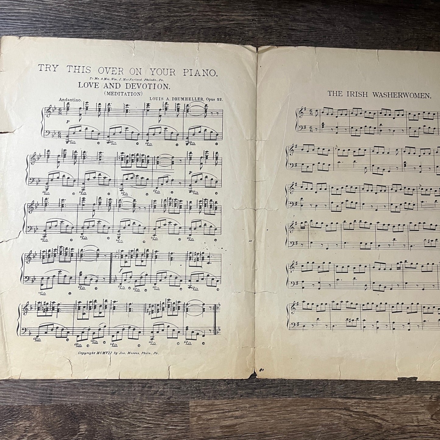 Irish Songs - Irish Washerwoman 1907 Sheet Music V13