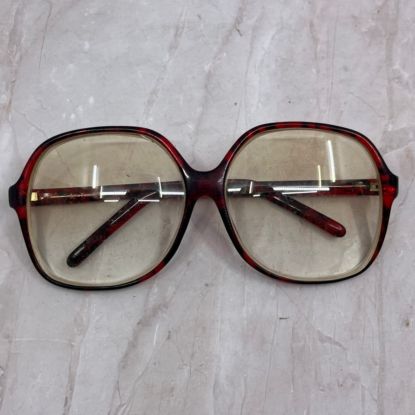 Retro Anne Klein II Riviera Large Oversize Red Tortoise Glasses Frames TF4-G1-4