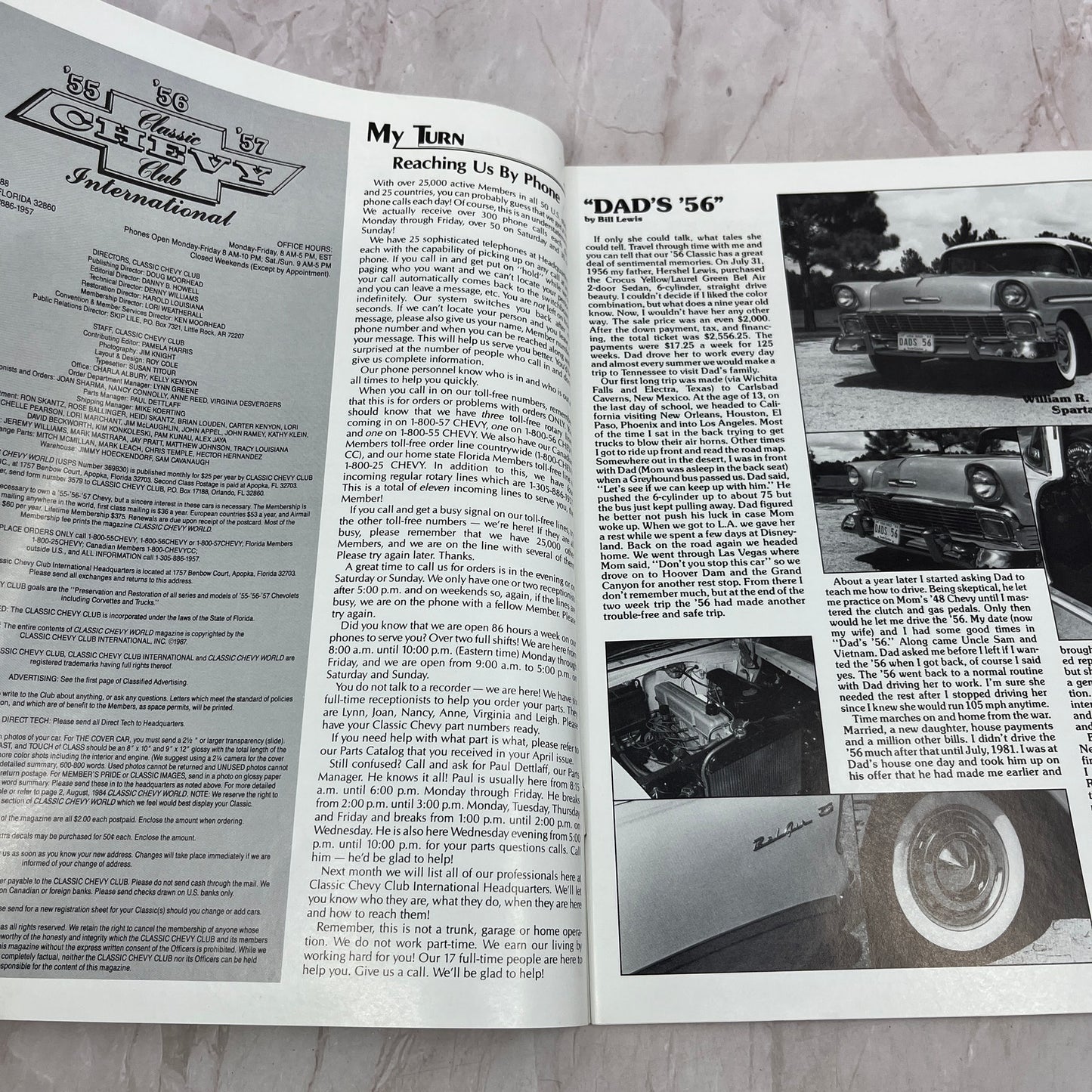 Fender Restoration - '55, '56, '57 Classic Chevy World Magazine - May 1987 M31