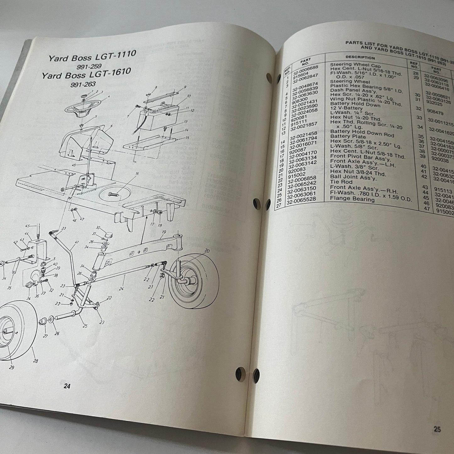 White Yard Boss LGT-1110 Garden Tractor Catalog & Manual 1979 TK2-XB1