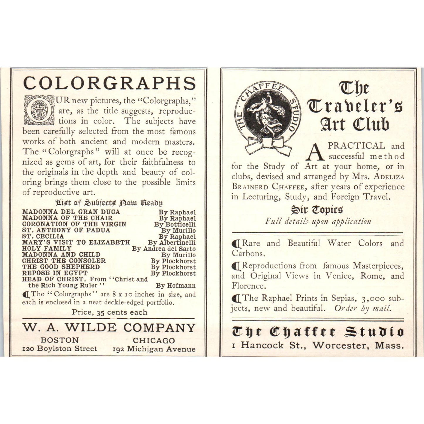 Strathmore Charcoal Paper Mittineague Paper Co c1905 Victorian Ad AE9-MA4
