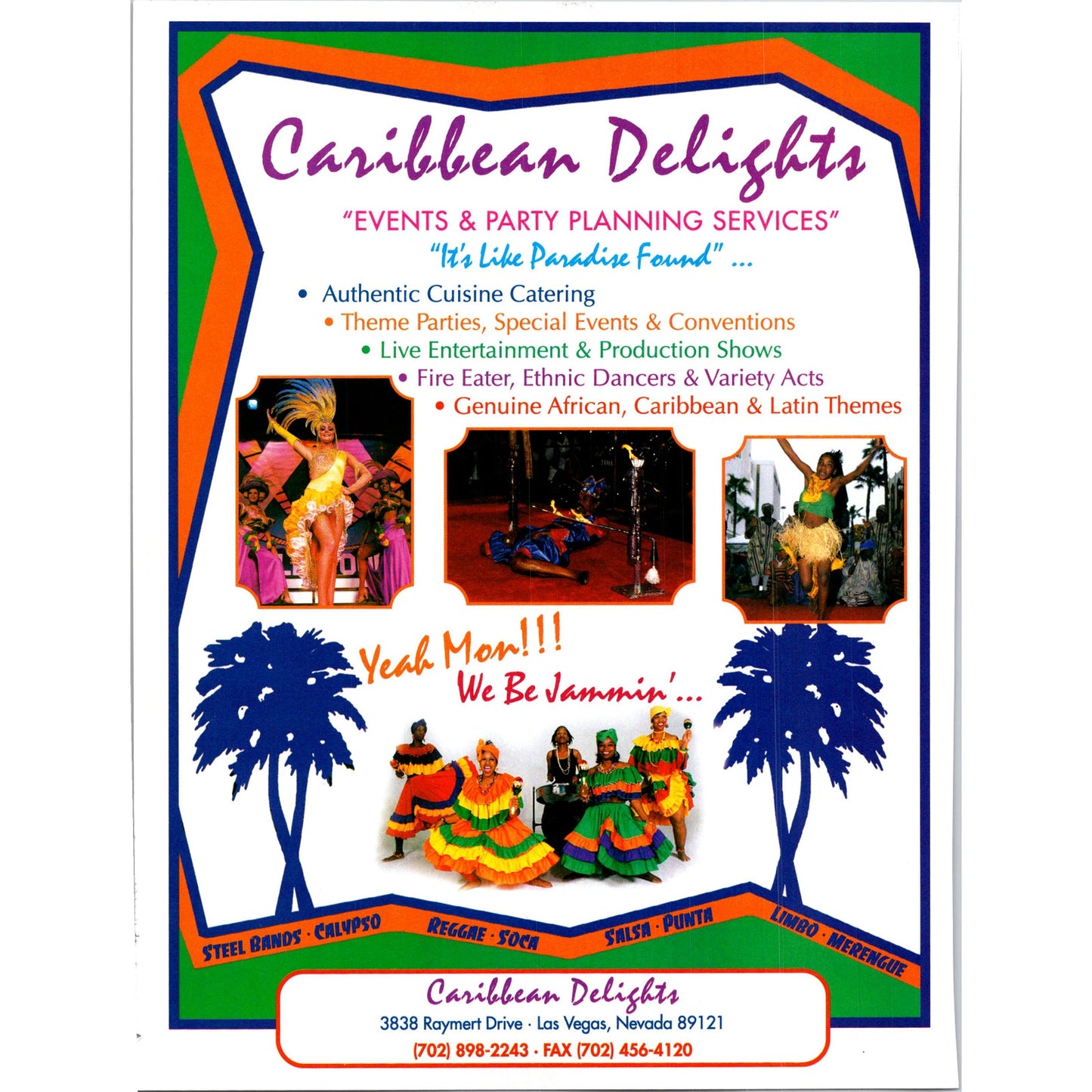 Caribbean Delights Event & Party Planning Service Las Vegas Original 1998 Ad I3