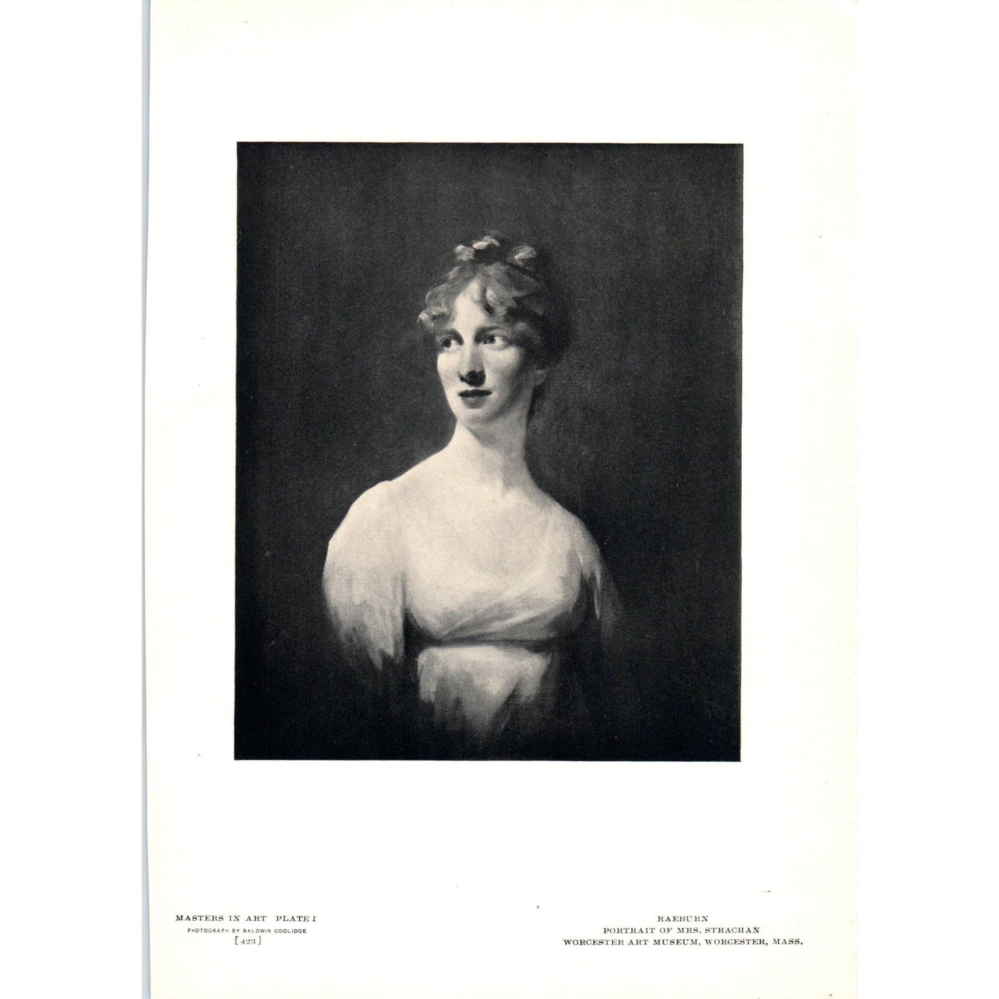 Portrait of Mrs. Strachan - Raeburn c1905 Art Print D16