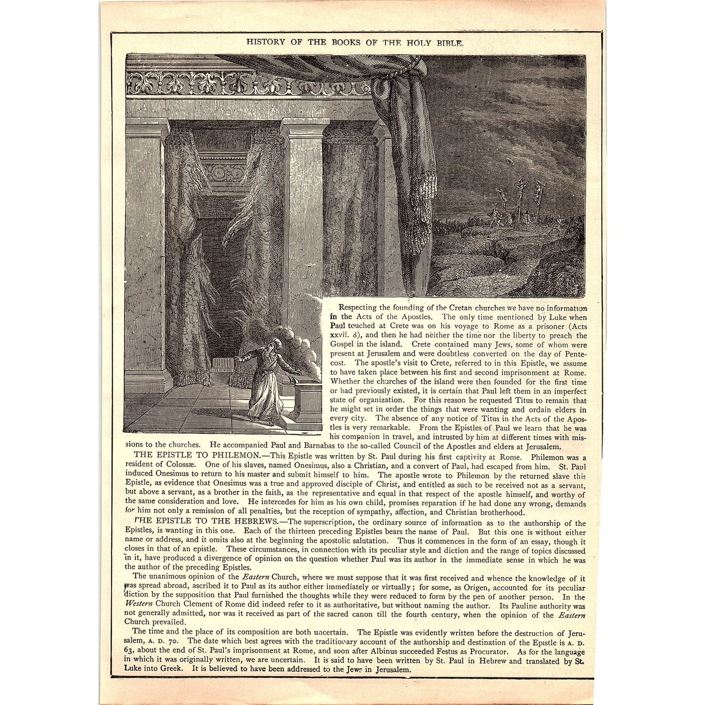 The Epistle of James 1892 Bible Engraving SAG4-9