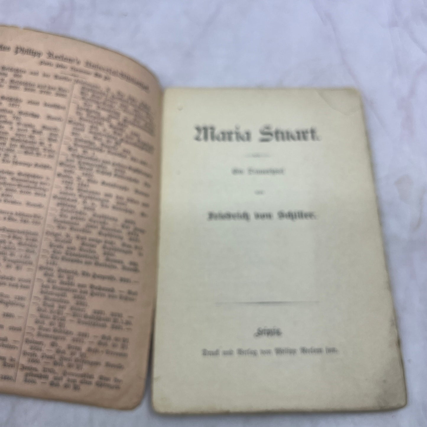 c1900 Universal Bibliothek - Maria Stuart Friedr Von Schiller German Book TJ6-OB