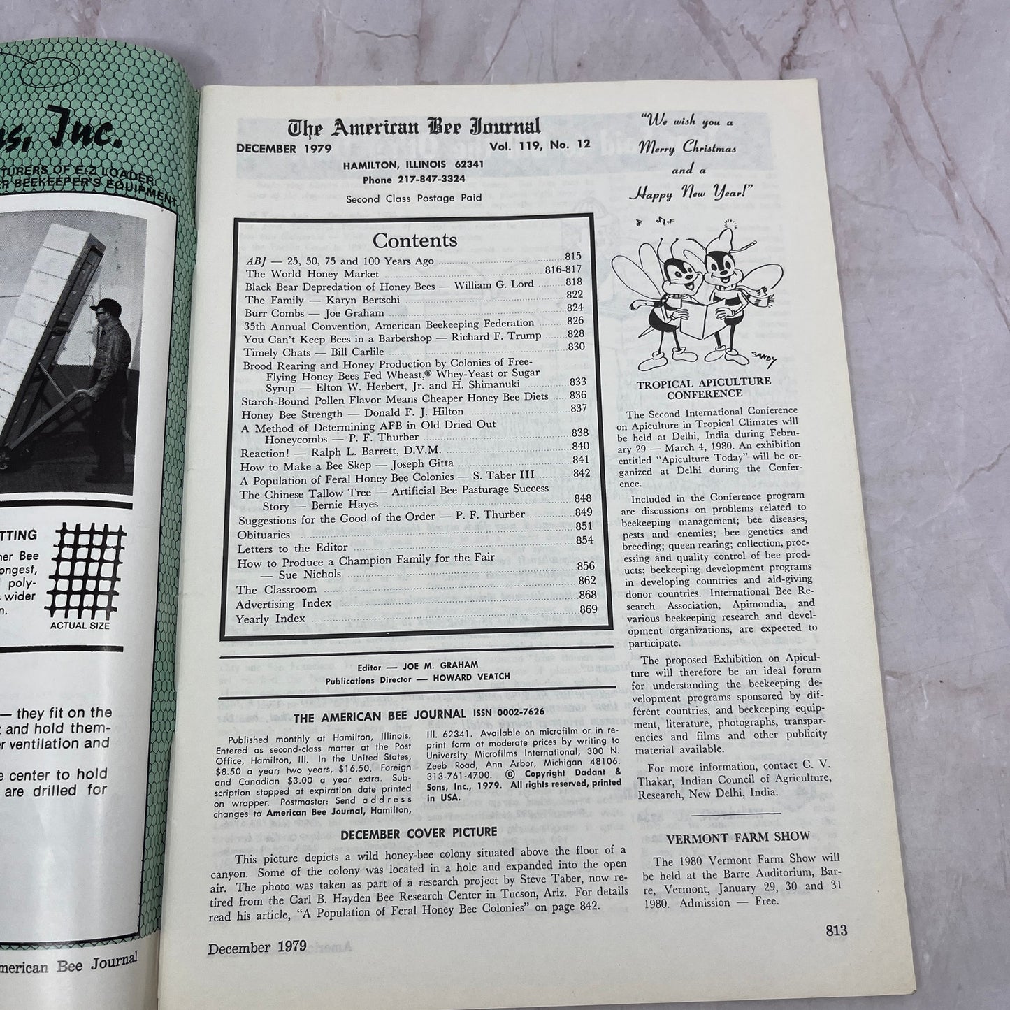 1979 Dec - American Bee Journal - Bees Beekeeping Honey M32