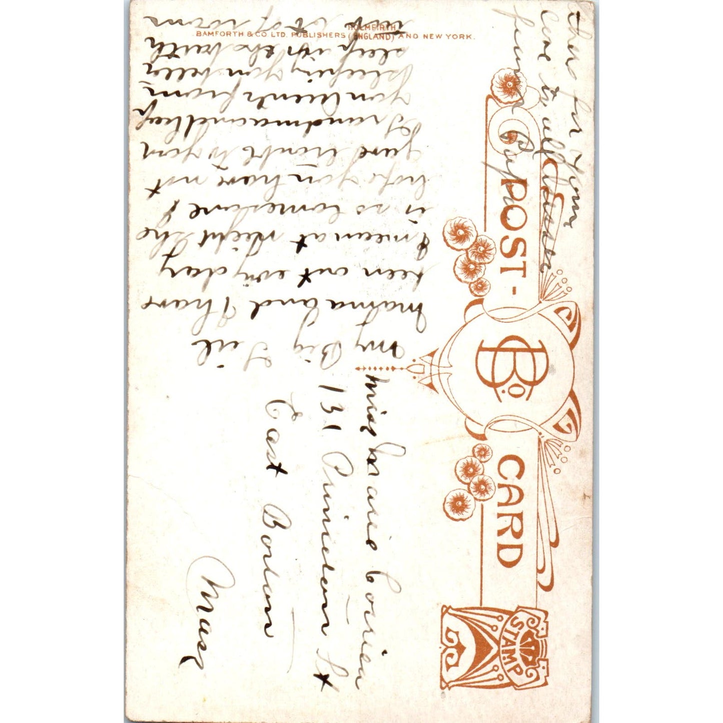 Victorian Baby and Puppy Dog Humor Illustration c1907 Postcard PD2