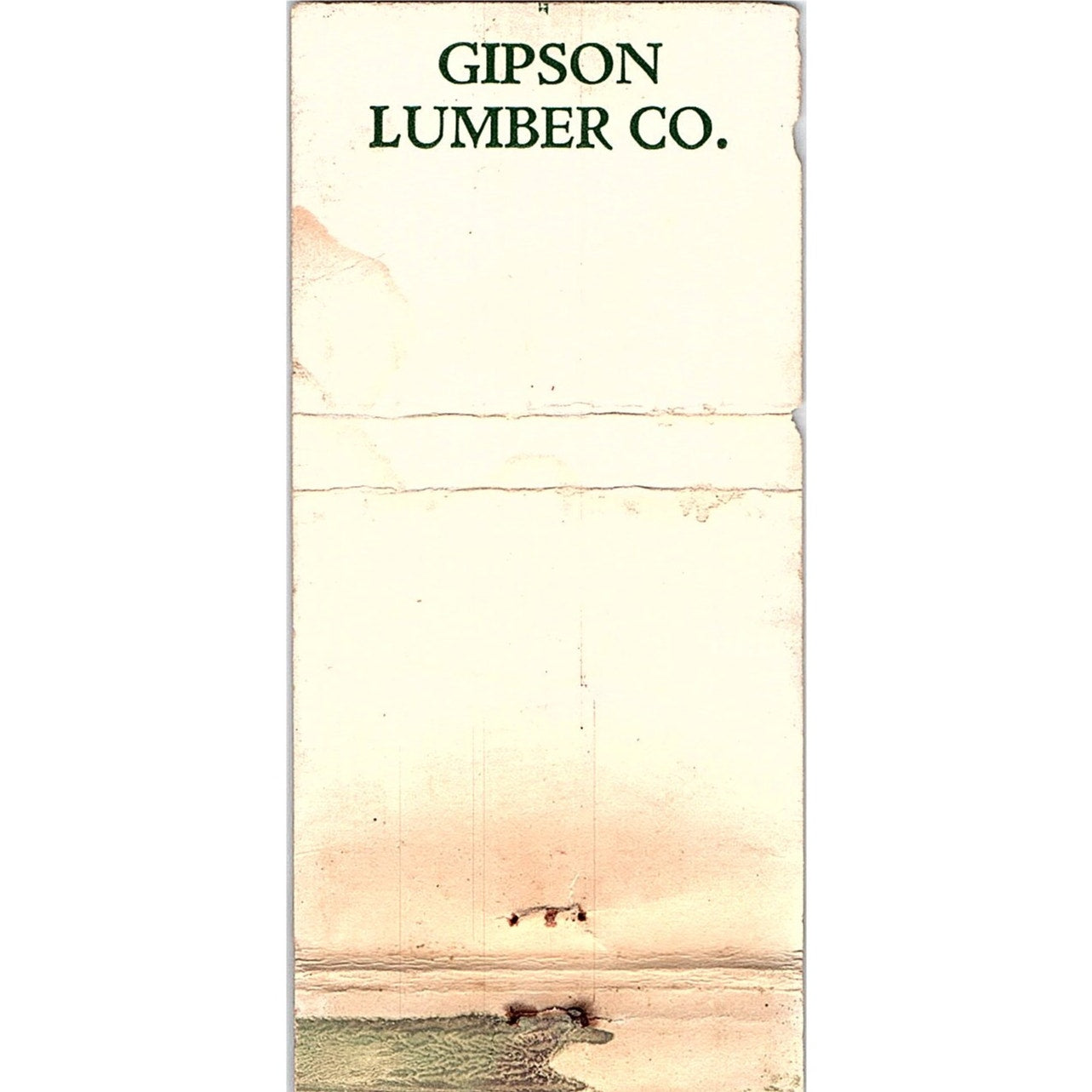Open House to All Friends Christmas Gipson Lumber Vintage Matchbook Cover SC7-Y3