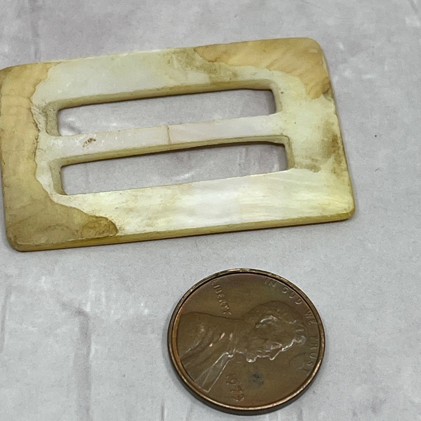 Vintage Mother of Pearl Buckle 1/2 x 1 3/4" SC1