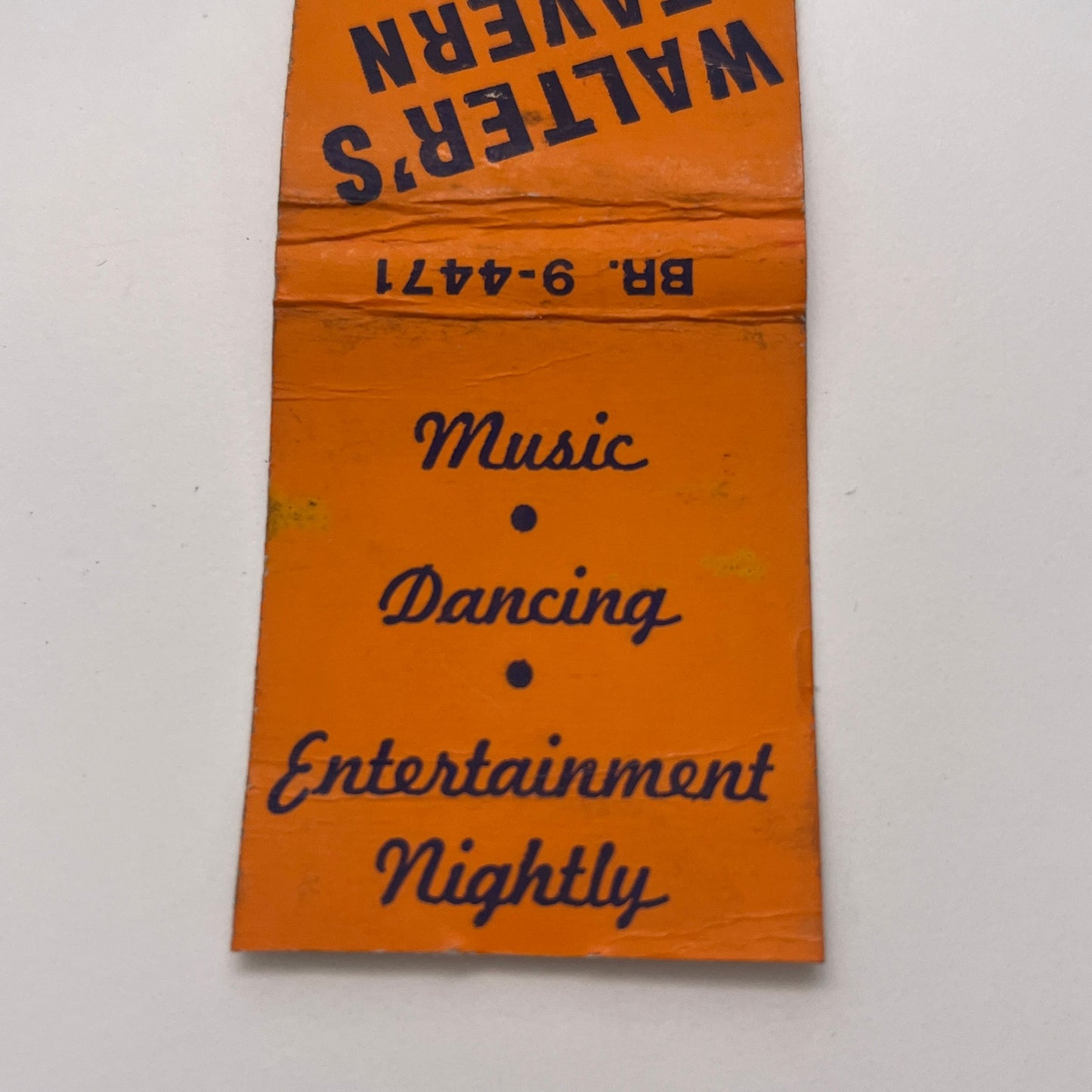 Walter's Tavern 45th St & Broadway New York Vintage Matchbook Cover TB8-MB-3