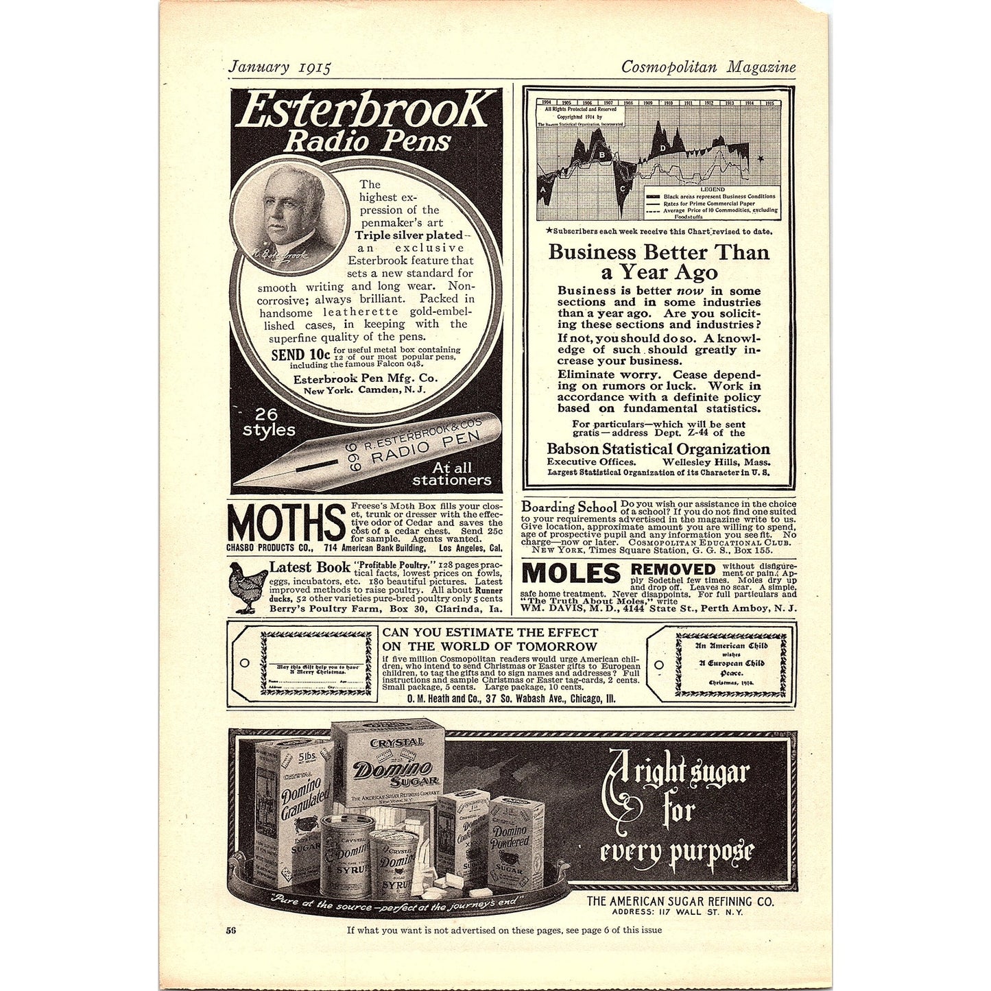 1915 Lucky Strike Roll Cut Tobacco Victorian Cosmopolitan Vintage Ad 7x10 V5