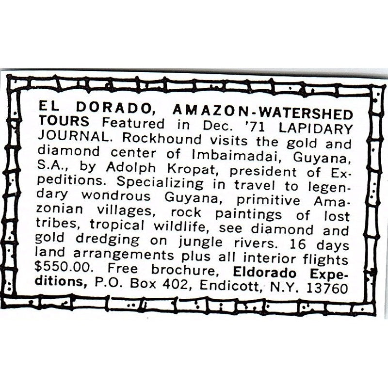 Natures Studio Lapidary Supply Birmingham Michigan 1972 Ad AF8-M3