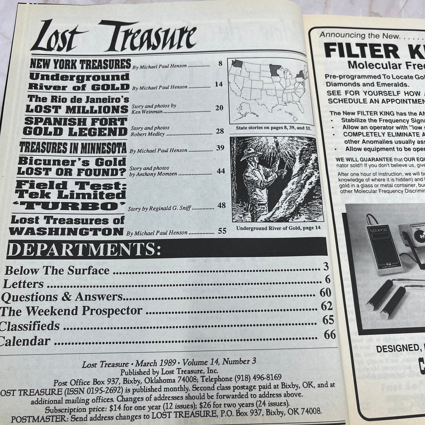 1989 March - Lost Treasure Magazine - Treasure Hunting Gold Prospecting M14
