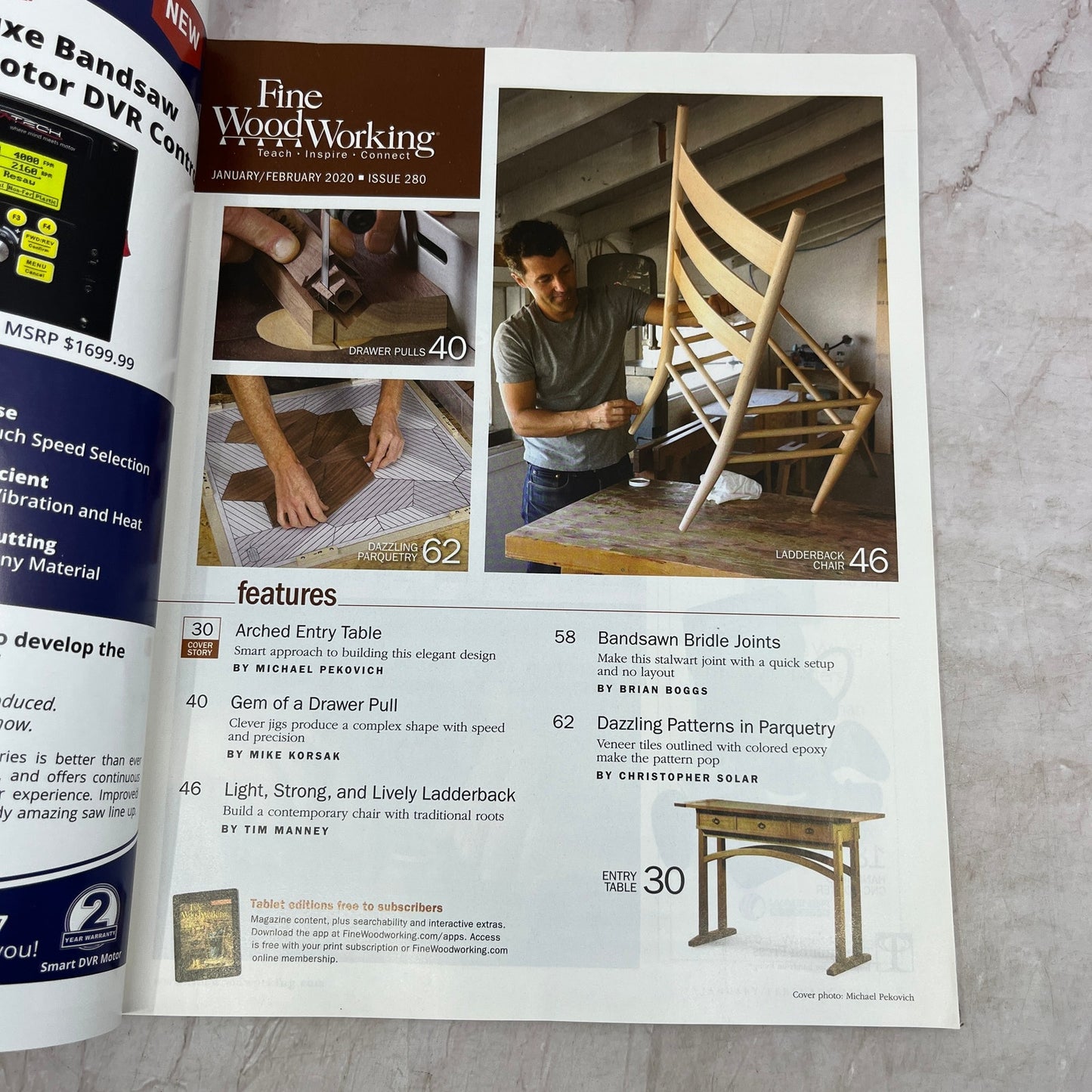 Ladderback Chair - Feb 2020 No 280 - Taunton's Fine Woodworking Magazine M36