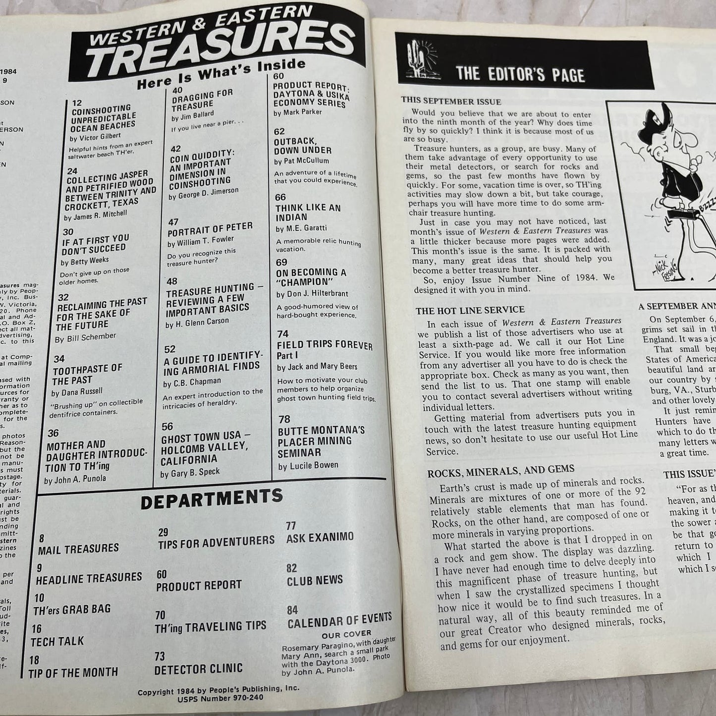 1984 Sept - Western & Eastern Treasures Magazine - Treasure Hunting Gold M12