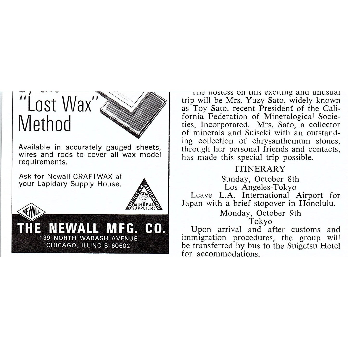 Maja Limited Crystal Star Products Woodland Hills CA 1972 Ad AF8-M4