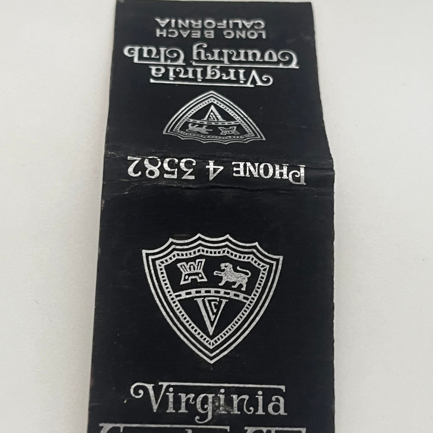 Virginia Country Club Long Beach California Vintage Matchbook Cover TB8-MB2-1