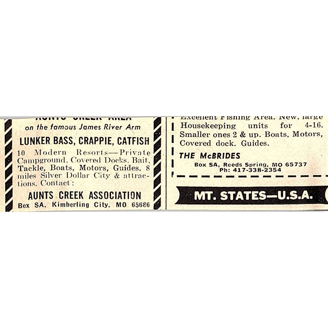 Tom and Woods Moose Lake Wilderness Canoe Trips Ely MN 1977 Ad AF6-M1