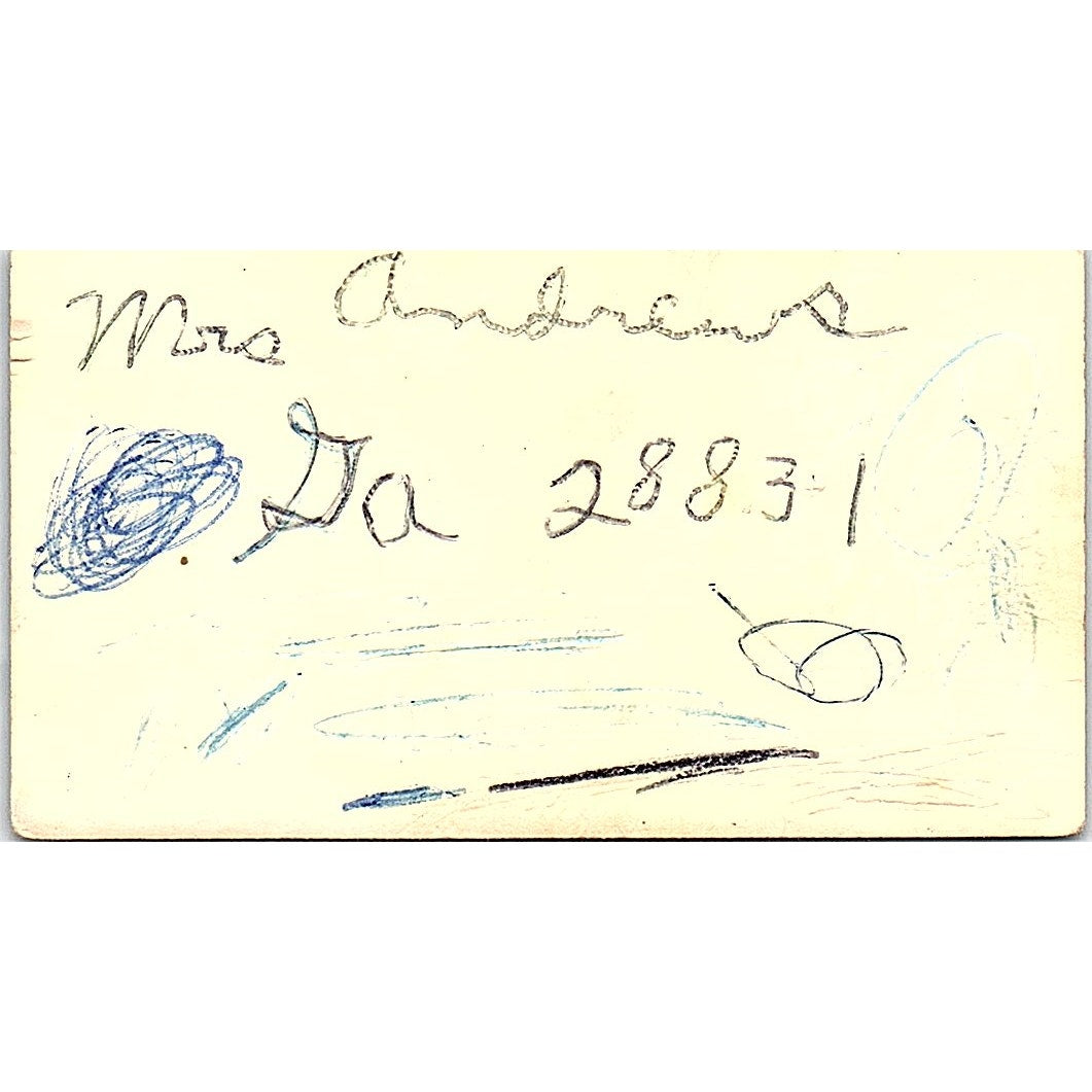 Andrews Milk Test Lab Artesia CA Vintage Business Card SD9-B9