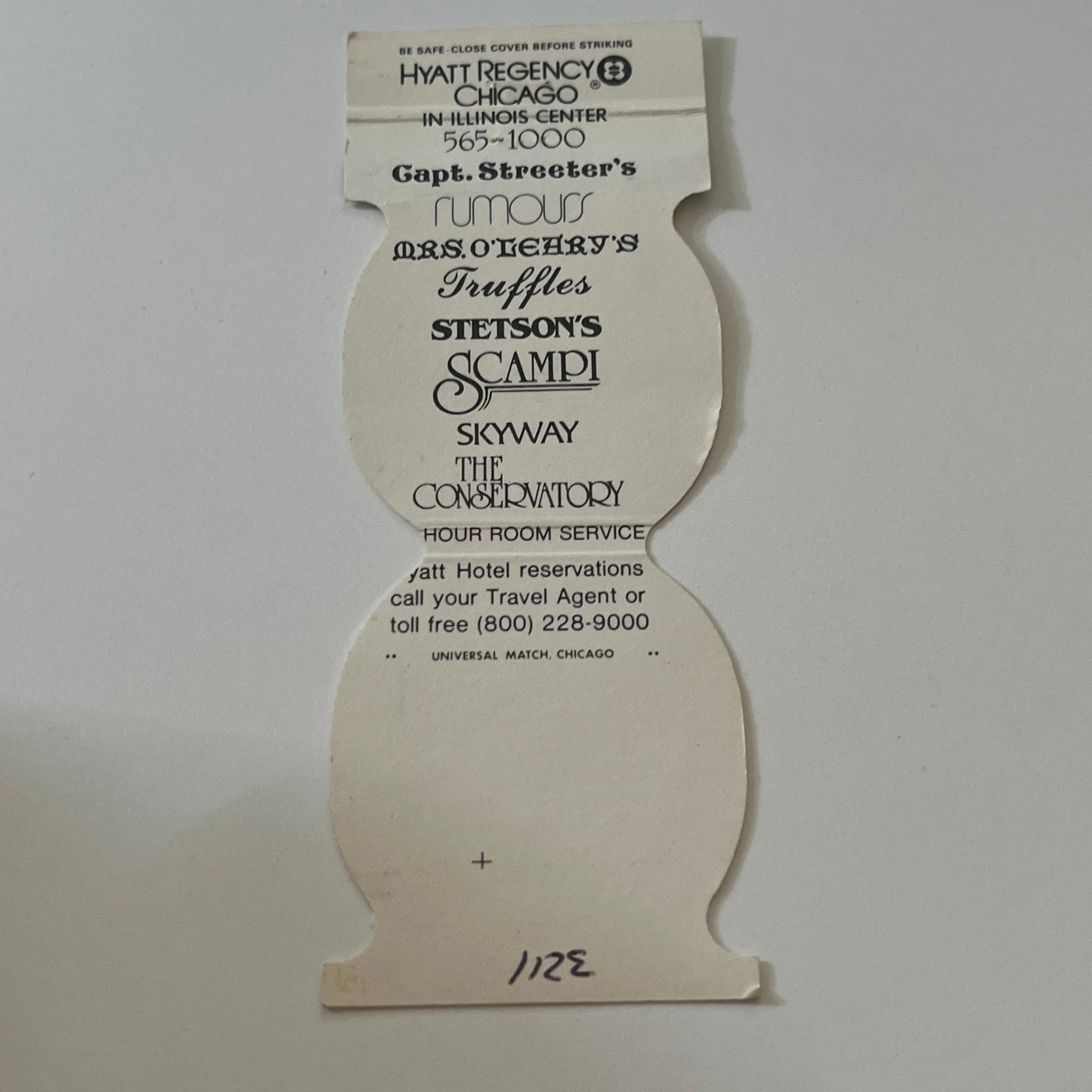 The Skyway Chicago Die Cut Vintage Matchbook Cover TB6-MB2-6