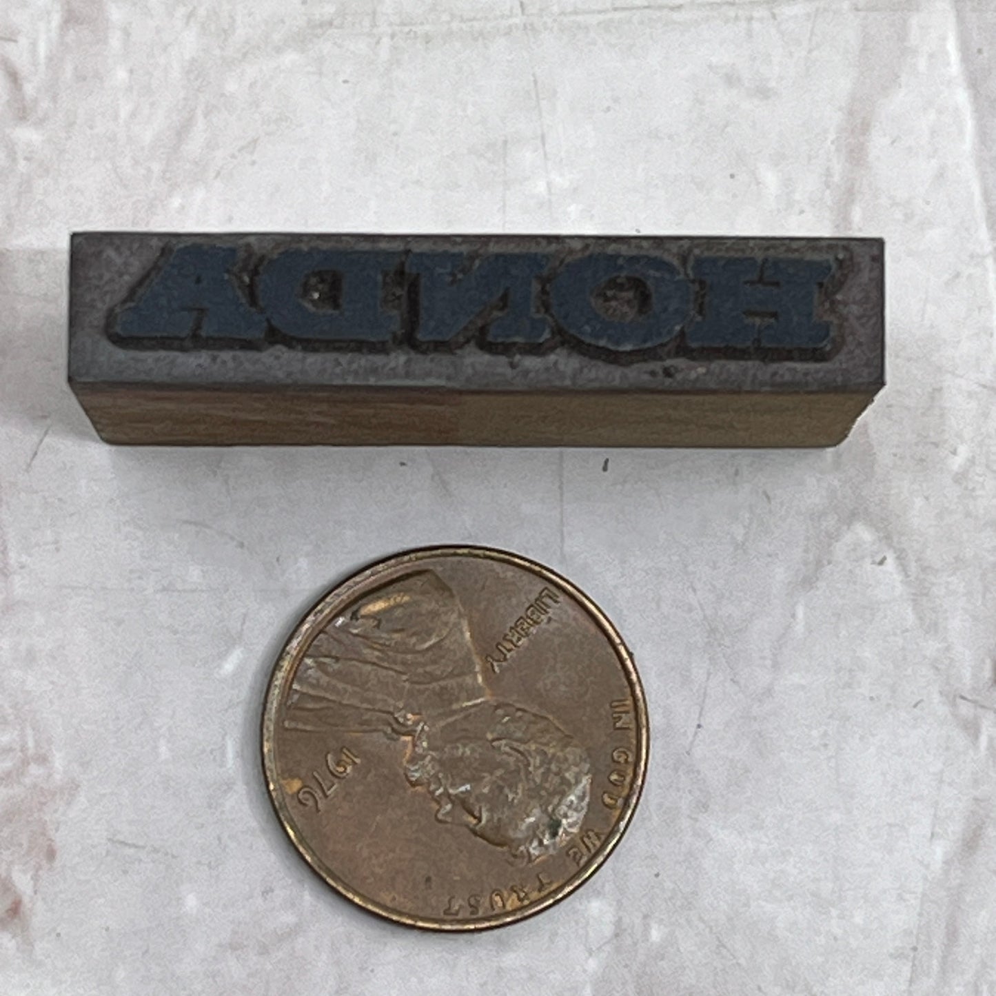 HONDA Vintage Letterpress Printers Block Plate SF5-S