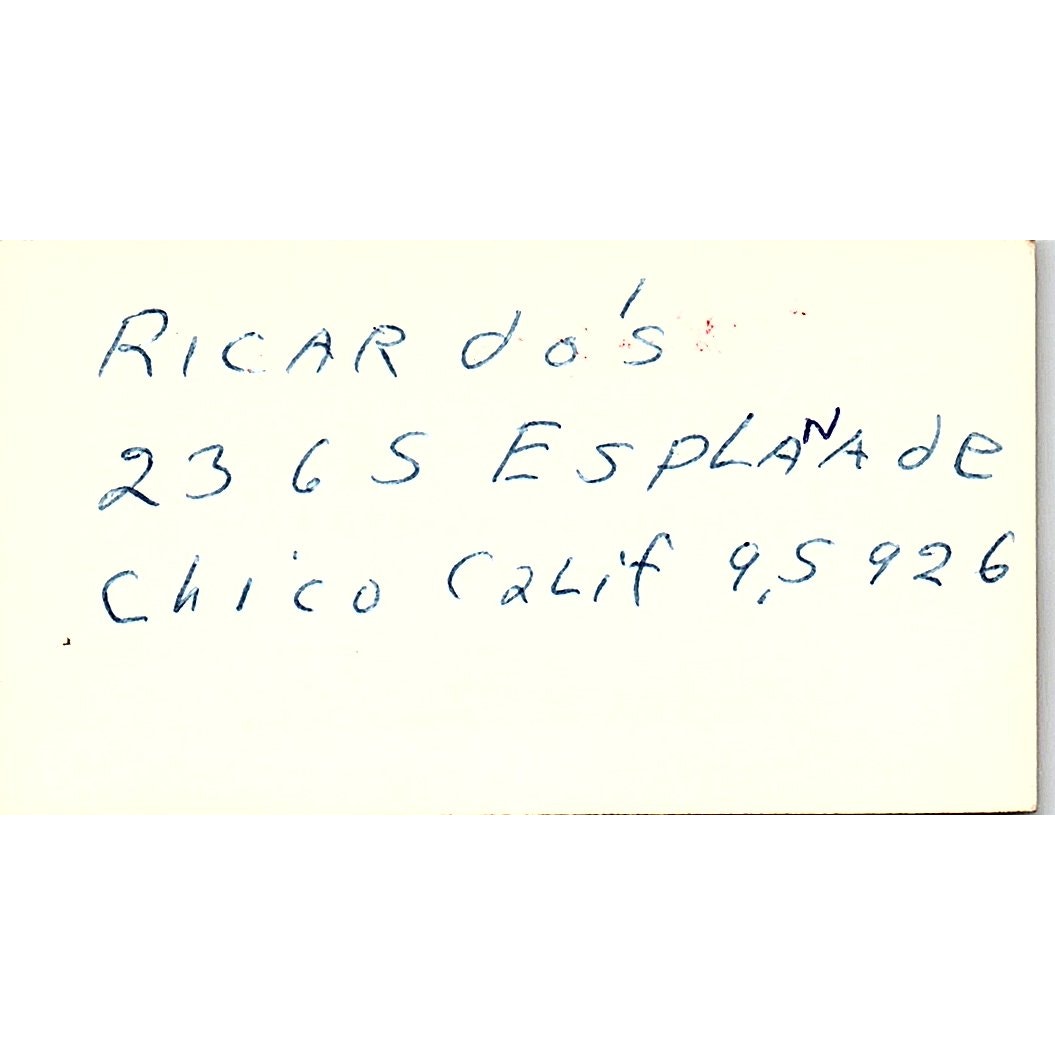 Mexico City Restaurant North Long Beach Vintage Business Card SD9-B11