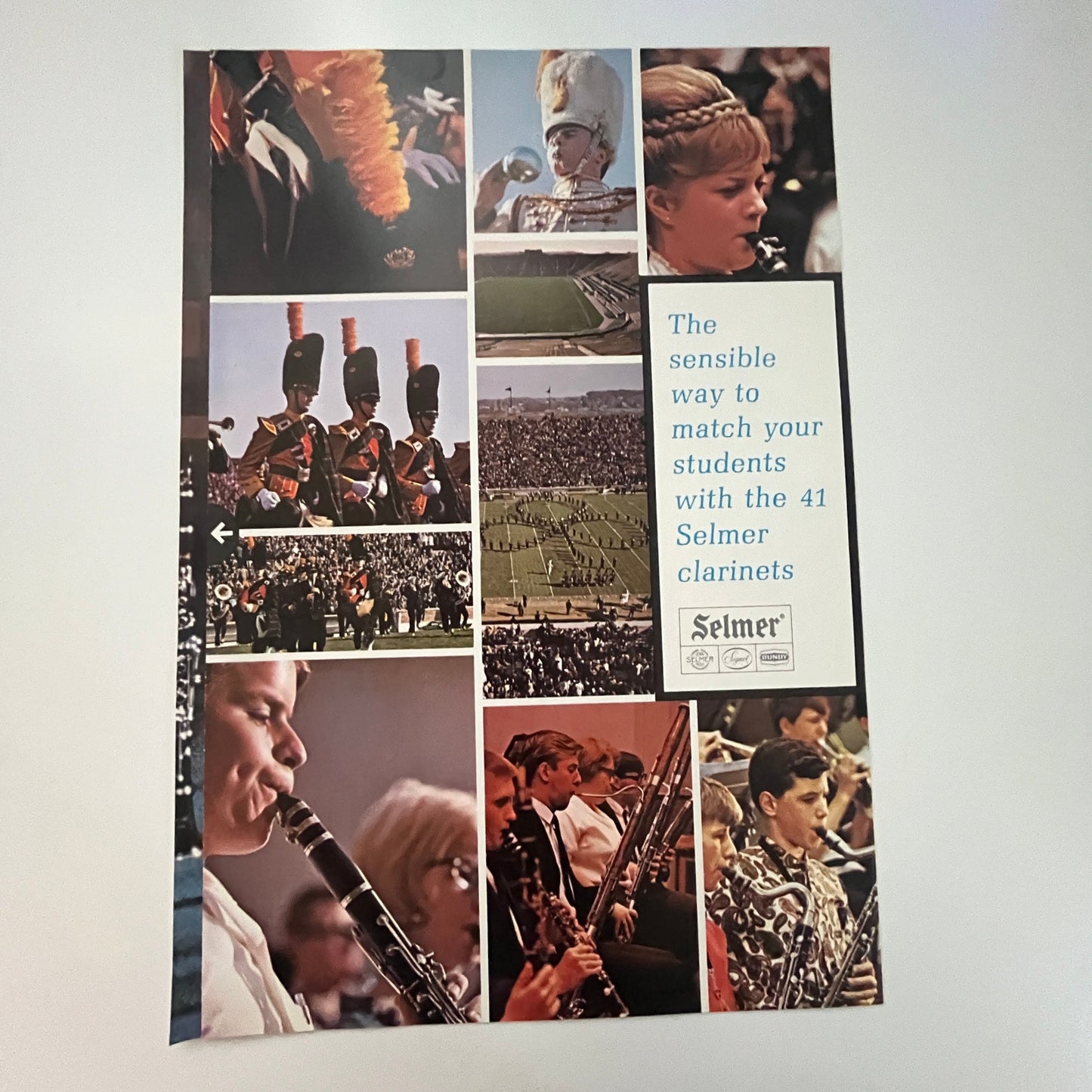 Selmer Clarinets 1968 Tri-Fold Fold Out Ad Elkhart Indiana J18