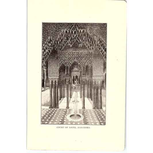 Court of Lions, Alhambra 1905 Art Print SAG4-5