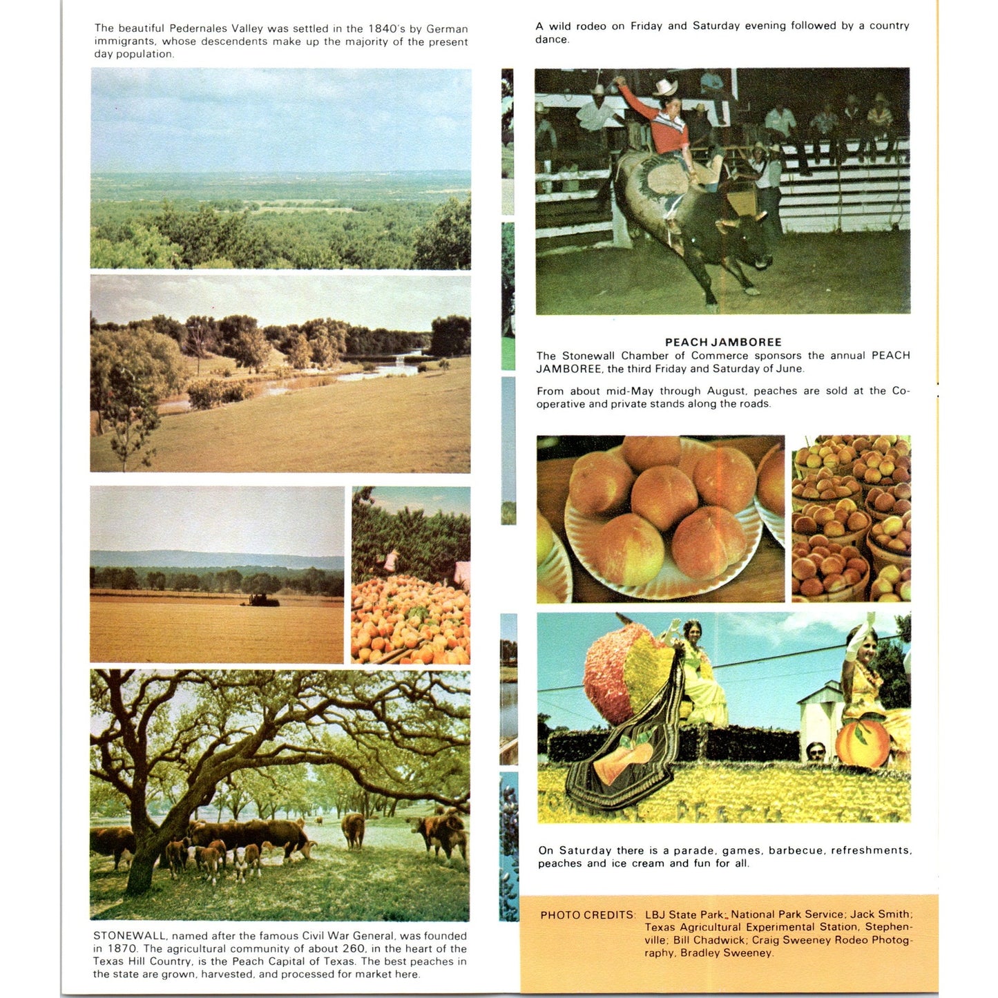 1980s Stonewall in the Texas Hill Country Travel Brochure TF4-BC