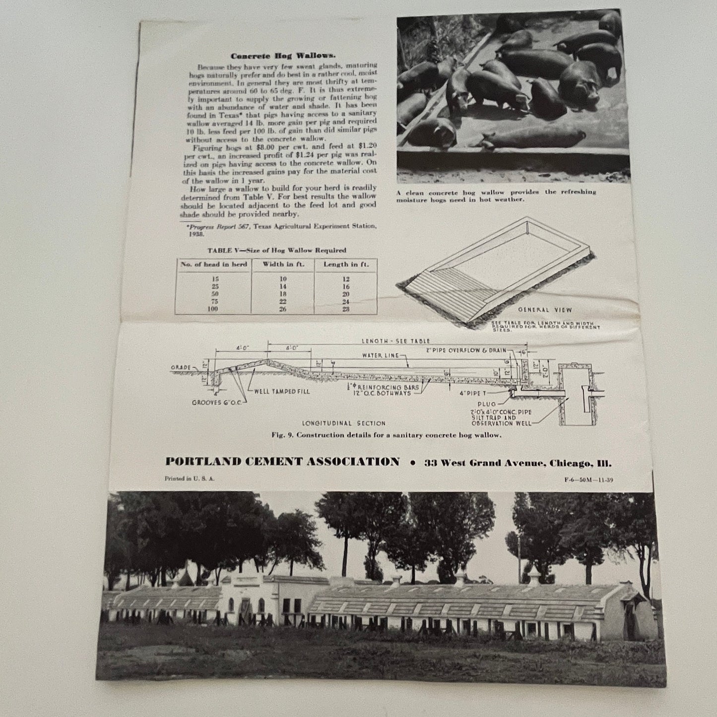 Modern Hog Farm Improvements c1950 Booklet Portland Cement Association V1-8