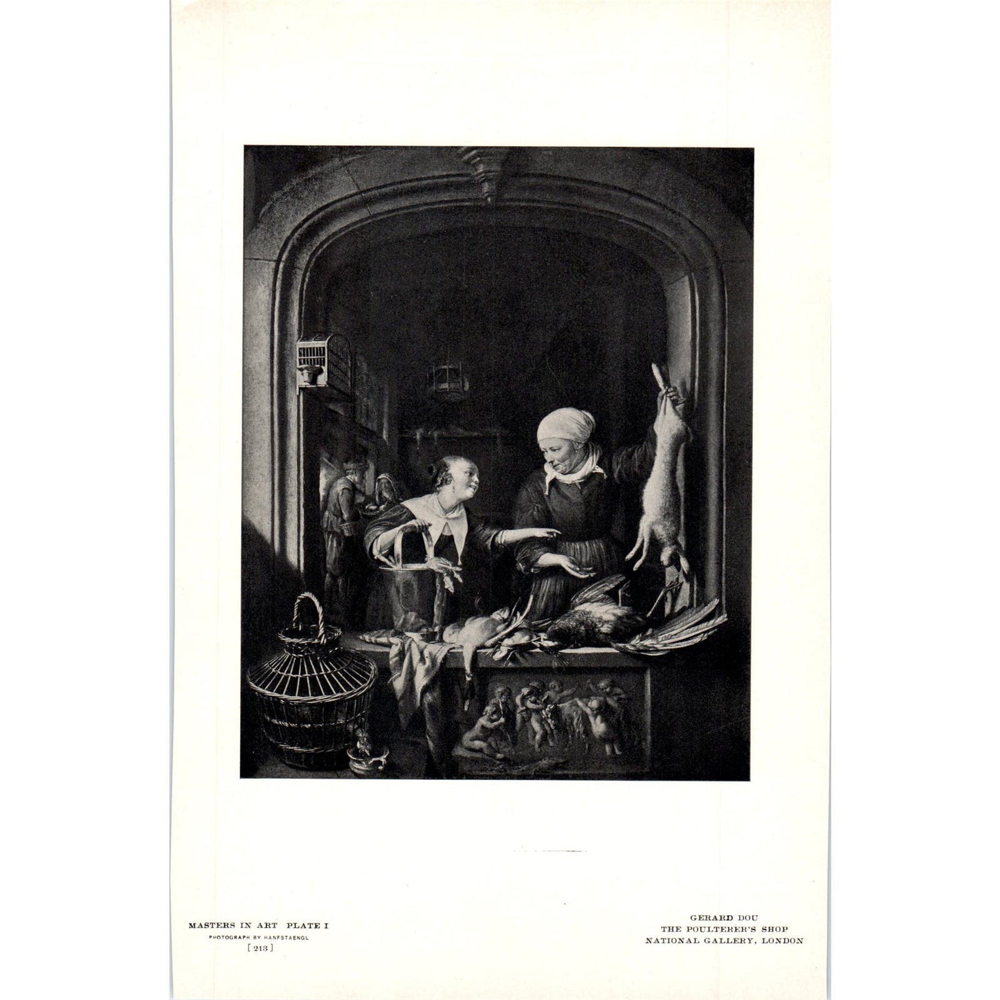 The Poulterer's Shop - Gerard Dou c1905 Art Print D15