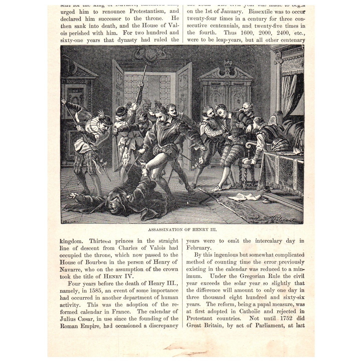 Henry IV at Ivry 1911 Engraving Print AF5-11