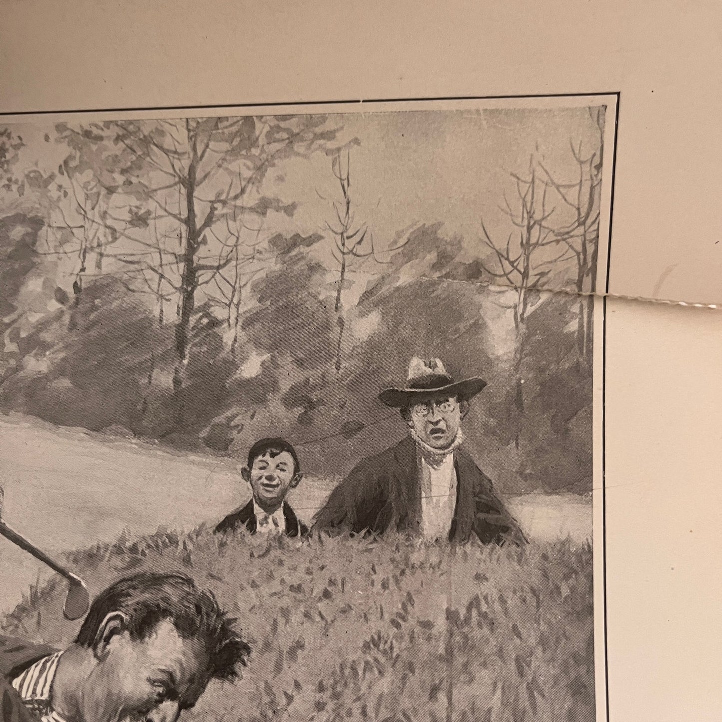 Temper - Frustrated Golfer Scene - Original 1904 A.B. Frost Art Print V26-4