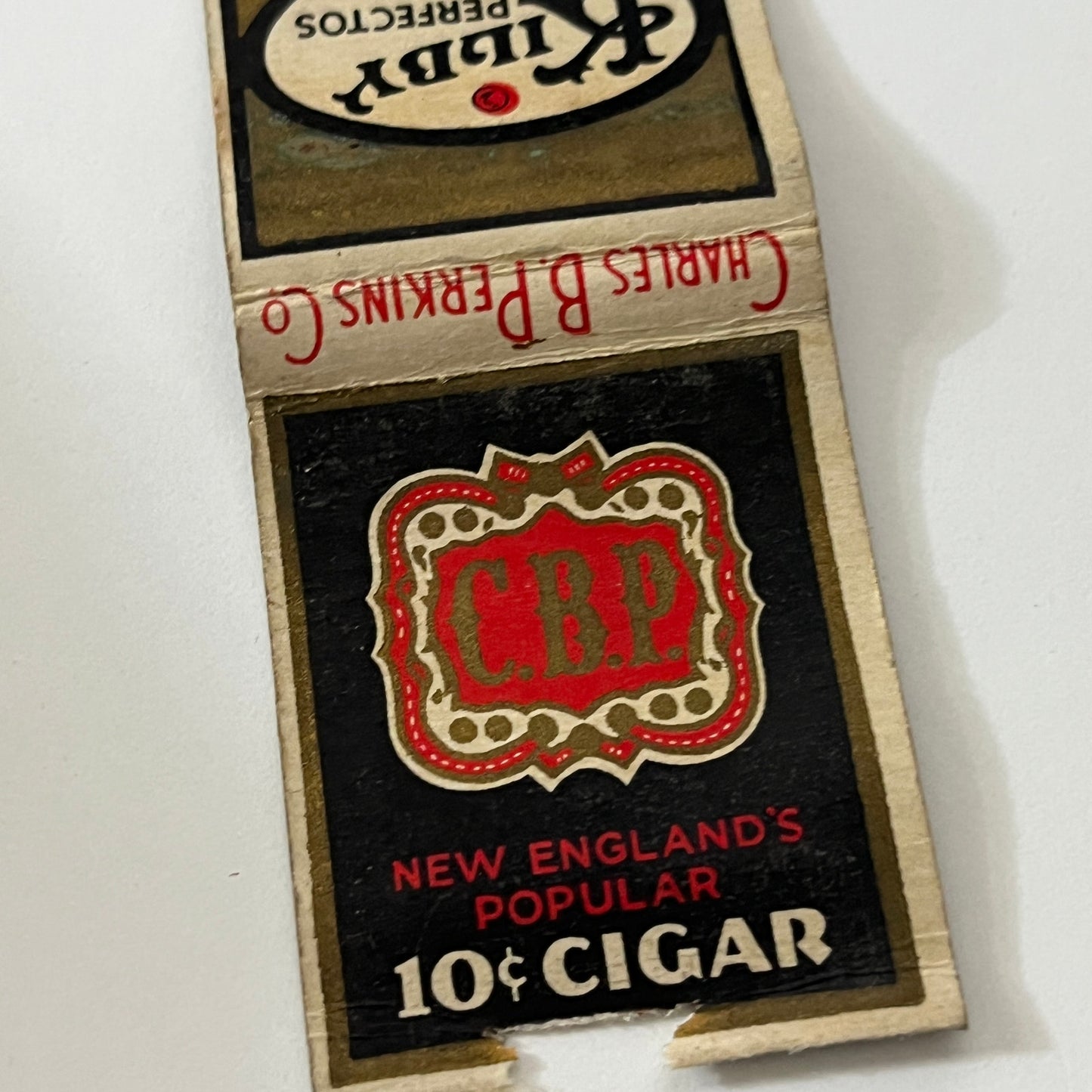 Kilby Perfecto Cigars Charles B Perkins Co Vintage Matchbook Cover TB6-MB1-12