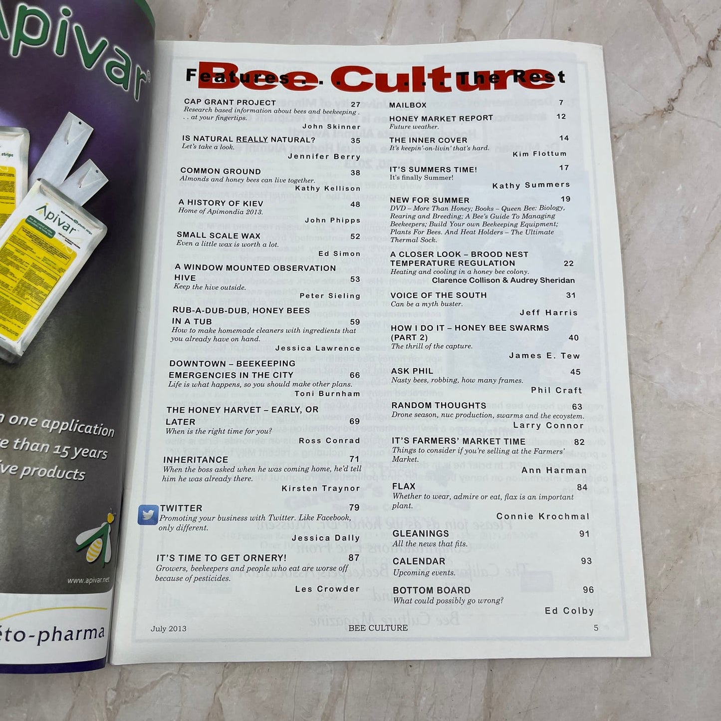 2013 July Bee Culture Magazine Bees Beekeeping Honey M8