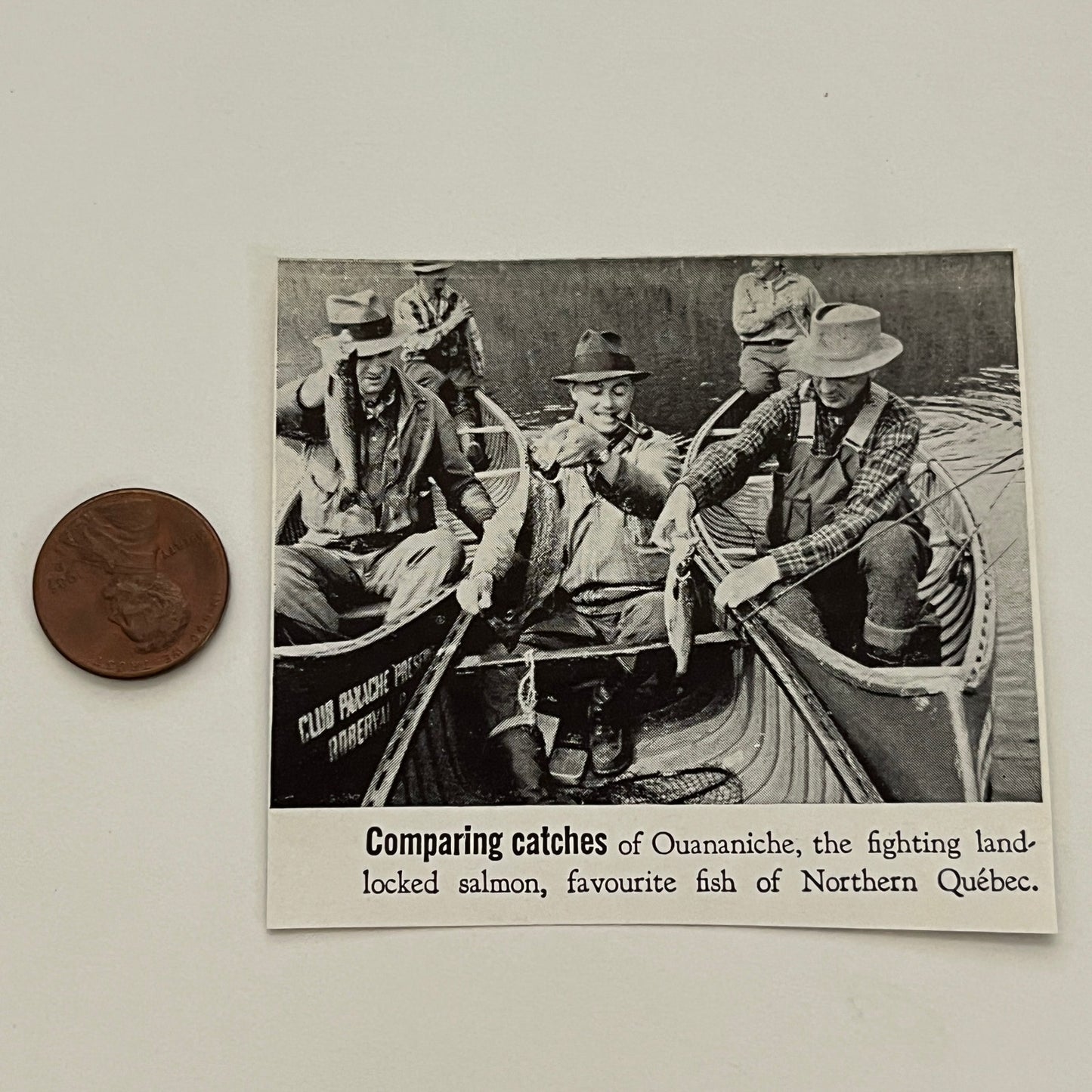 Comparing Catches Ouananiche Northern Quebec 1941 Magazine Picture SAG4-M2