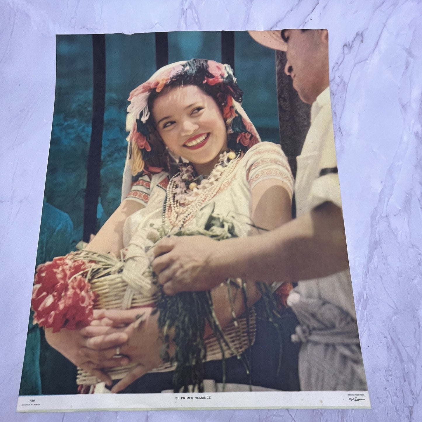 Su Primer Romance - Retro Mexican Art 11.5x14.5" Art Print V22