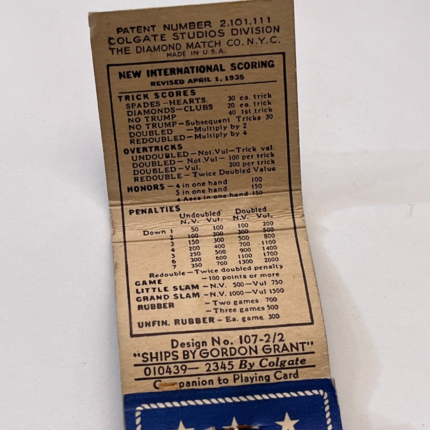 Ships by Gordon Grant Vintage Matchbook Cover TB8-MB3-2