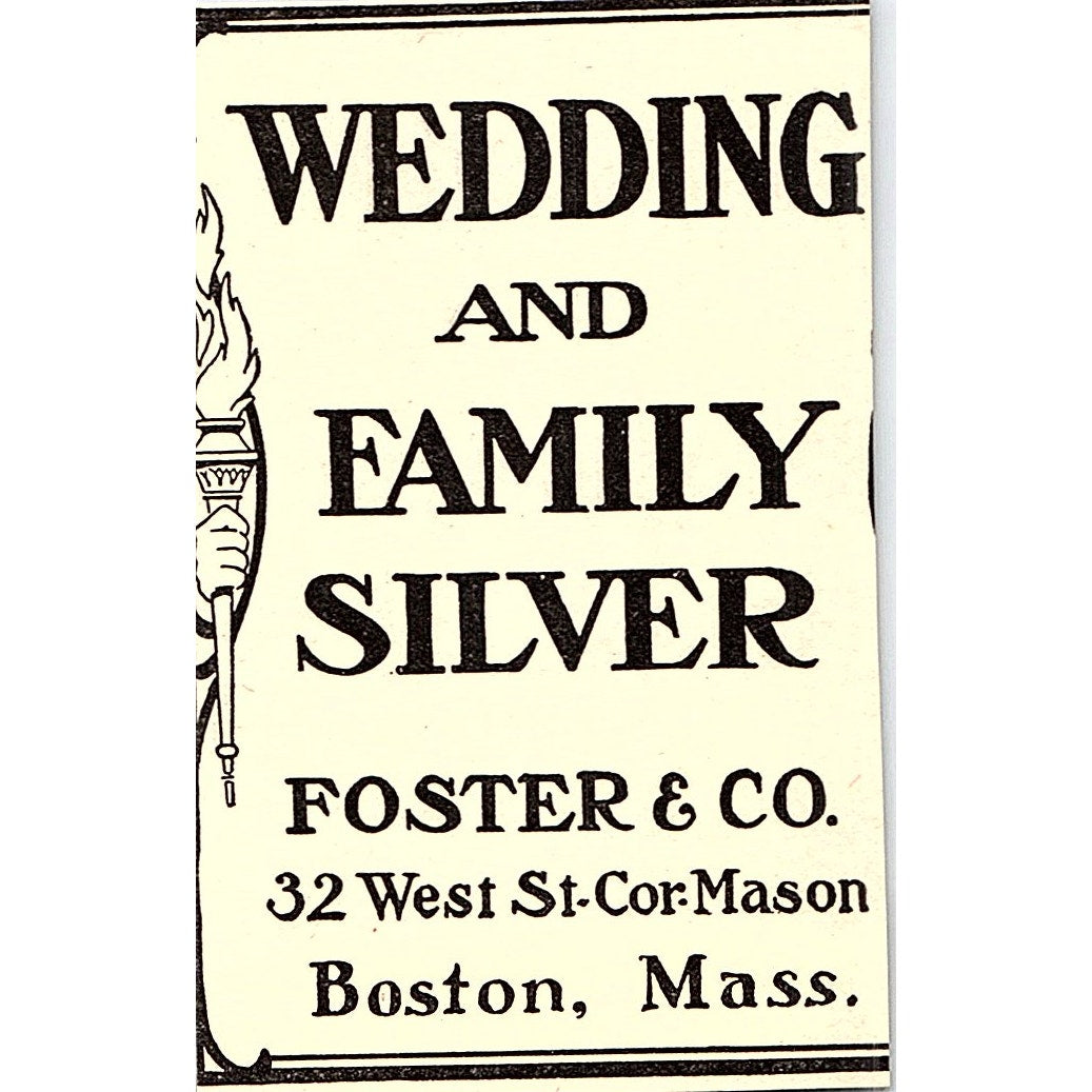 Wedding and Family Silver Foster & Co Boston MA - 1902 Ad AF4-12